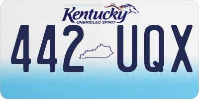 KY license plate 442UQX