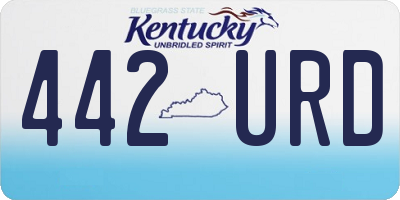KY license plate 442URD