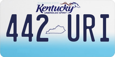 KY license plate 442URI