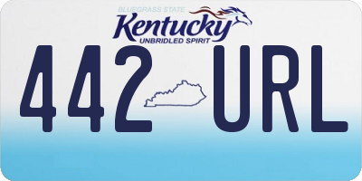 KY license plate 442URL