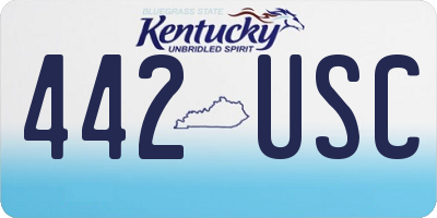 KY license plate 442USC