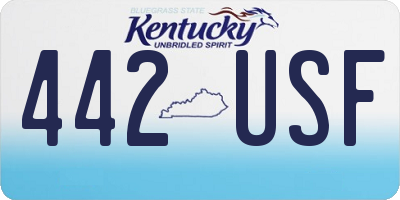 KY license plate 442USF