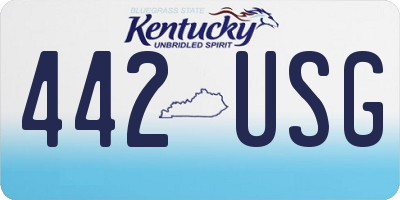 KY license plate 442USG