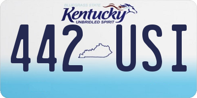 KY license plate 442USI