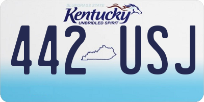 KY license plate 442USJ