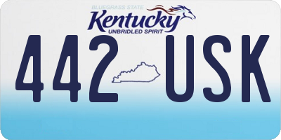 KY license plate 442USK