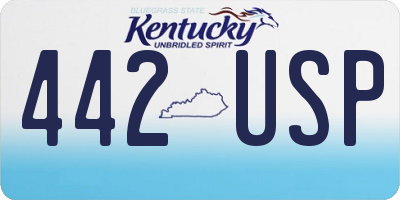 KY license plate 442USP