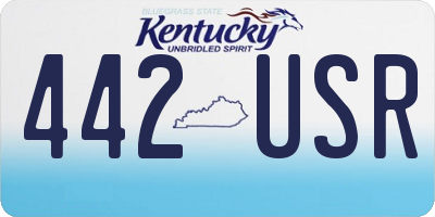 KY license plate 442USR