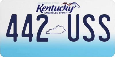 KY license plate 442USS