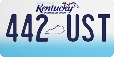 KY license plate 442UST