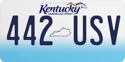KY license plate 442USV