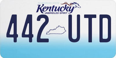 KY license plate 442UTD
