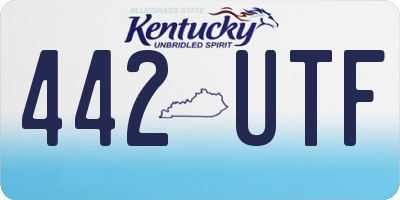 KY license plate 442UTF