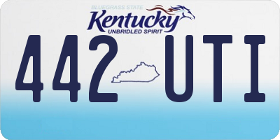 KY license plate 442UTI