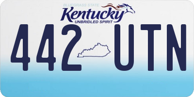 KY license plate 442UTN