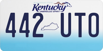 KY license plate 442UTO