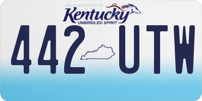 KY license plate 442UTW