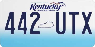 KY license plate 442UTX