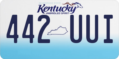KY license plate 442UUI