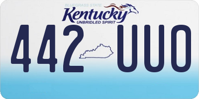 KY license plate 442UUO