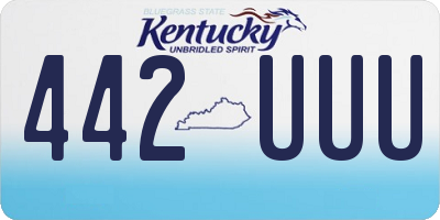 KY license plate 442UUU