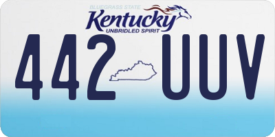 KY license plate 442UUV