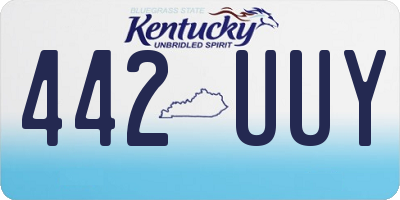 KY license plate 442UUY