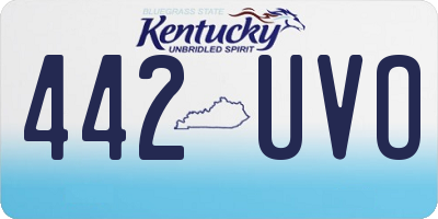 KY license plate 442UVO