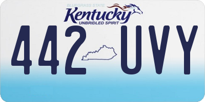 KY license plate 442UVY