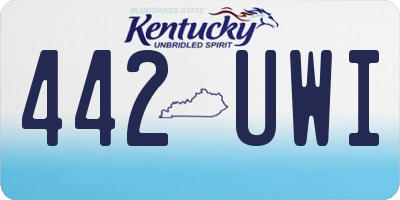 KY license plate 442UWI