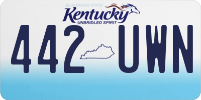 KY license plate 442UWN
