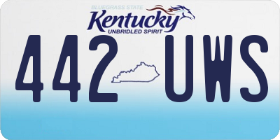 KY license plate 442UWS