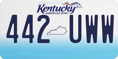 KY license plate 442UWW