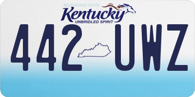 KY license plate 442UWZ