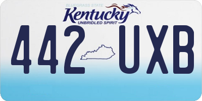 KY license plate 442UXB