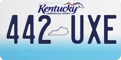 KY license plate 442UXE