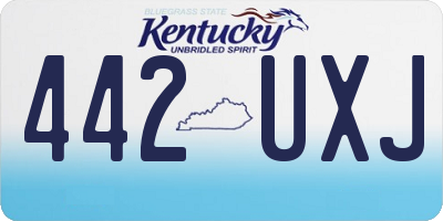 KY license plate 442UXJ