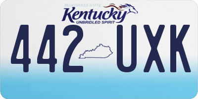 KY license plate 442UXK