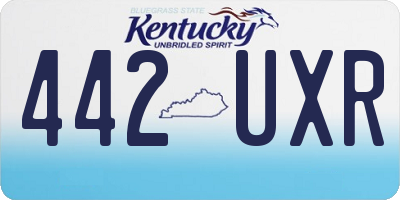 KY license plate 442UXR