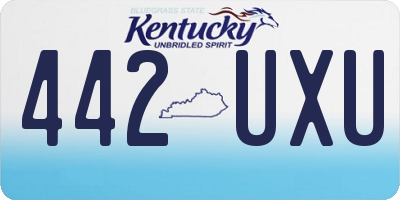 KY license plate 442UXU