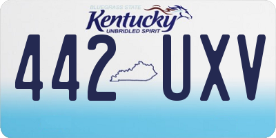 KY license plate 442UXV