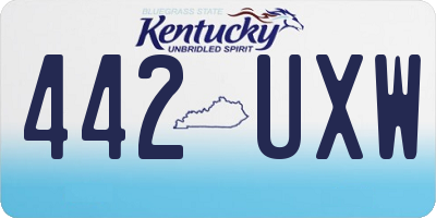 KY license plate 442UXW
