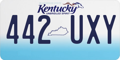 KY license plate 442UXY