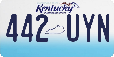 KY license plate 442UYN