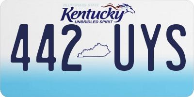 KY license plate 442UYS