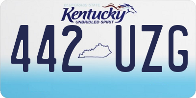 KY license plate 442UZG