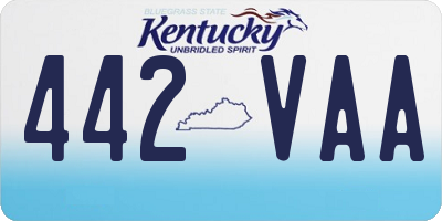 KY license plate 442VAA