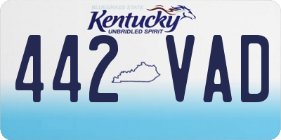 KY license plate 442VAD