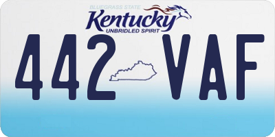 KY license plate 442VAF
