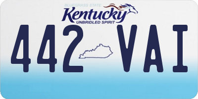 KY license plate 442VAI
